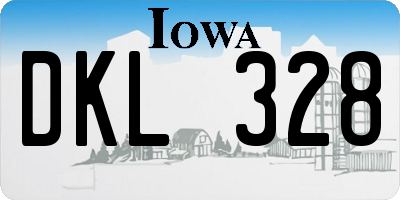 IA license plate DKL328