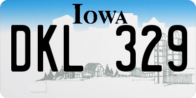 IA license plate DKL329