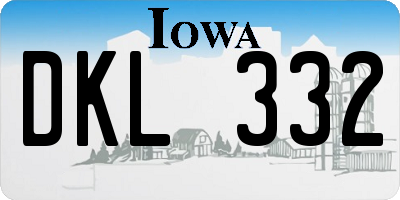 IA license plate DKL332