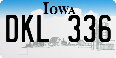 IA license plate DKL336