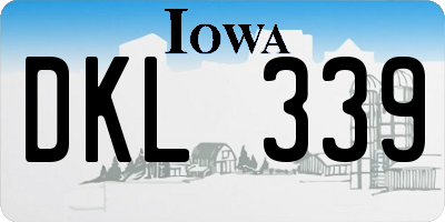 IA license plate DKL339