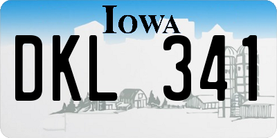 IA license plate DKL341