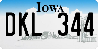 IA license plate DKL344
