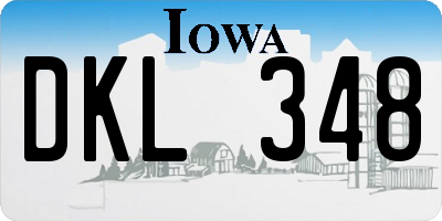 IA license plate DKL348