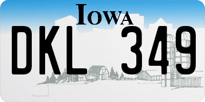 IA license plate DKL349
