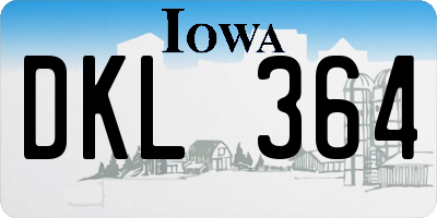 IA license plate DKL364