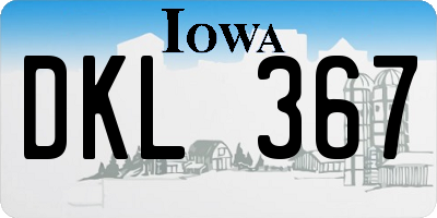 IA license plate DKL367