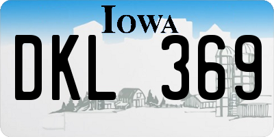 IA license plate DKL369