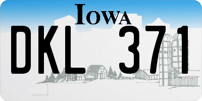 IA license plate DKL371