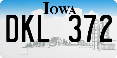 IA license plate DKL372