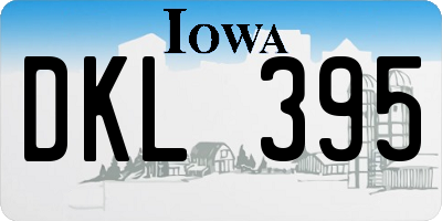 IA license plate DKL395