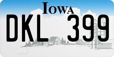 IA license plate DKL399
