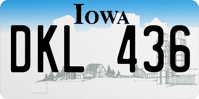 IA license plate DKL436