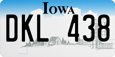 IA license plate DKL438