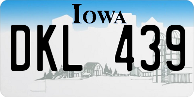 IA license plate DKL439