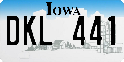 IA license plate DKL441
