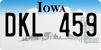 IA license plate DKL459