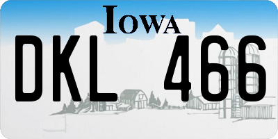 IA license plate DKL466