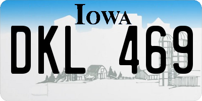IA license plate DKL469