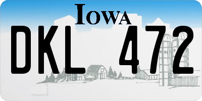IA license plate DKL472