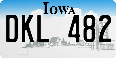 IA license plate DKL482