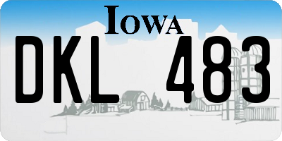IA license plate DKL483