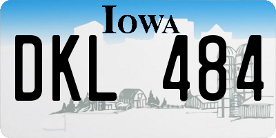 IA license plate DKL484