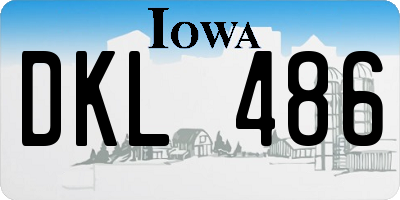 IA license plate DKL486