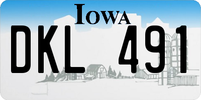 IA license plate DKL491