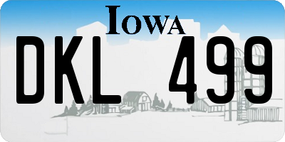 IA license plate DKL499