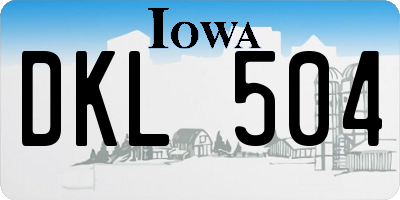IA license plate DKL504