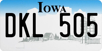 IA license plate DKL505