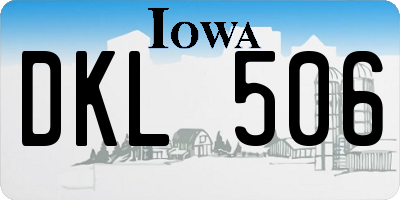 IA license plate DKL506