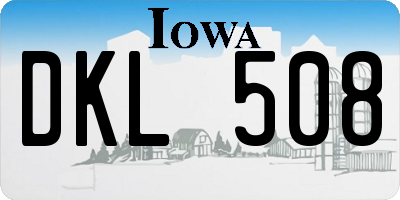 IA license plate DKL508