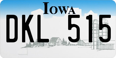 IA license plate DKL515