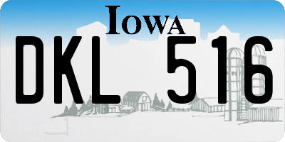 IA license plate DKL516