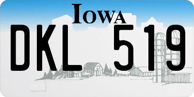 IA license plate DKL519