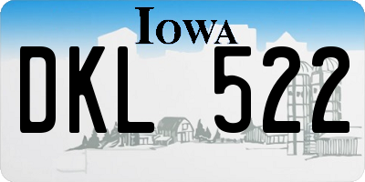 IA license plate DKL522