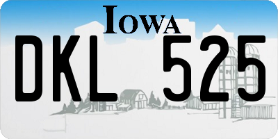 IA license plate DKL525