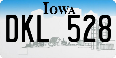 IA license plate DKL528