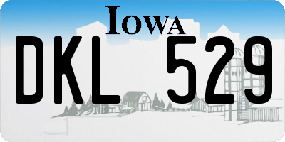 IA license plate DKL529