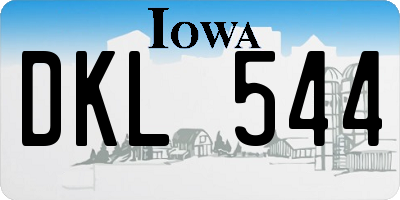 IA license plate DKL544
