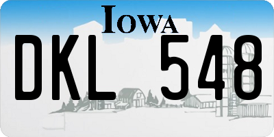 IA license plate DKL548