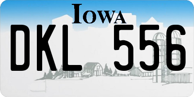 IA license plate DKL556