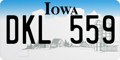 IA license plate DKL559