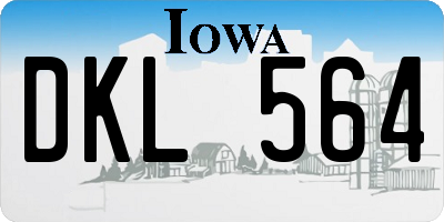 IA license plate DKL564