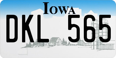 IA license plate DKL565