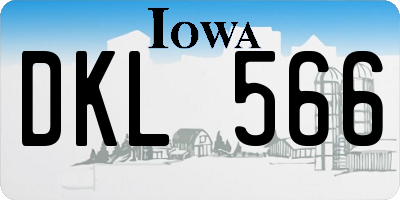 IA license plate DKL566