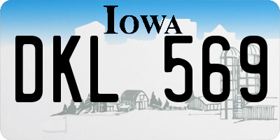 IA license plate DKL569