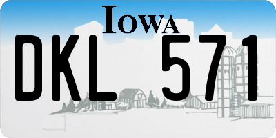 IA license plate DKL571